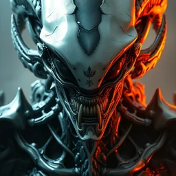 portrait of a female alien xenomorph queen by hr giger, greg rutkowski, luis royo and wayne barlowe, 8 k