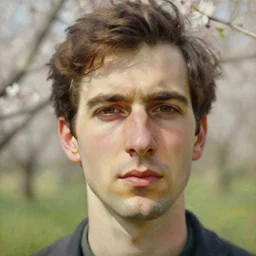 detailed portrait of a man, spring light, painting by gregory crewdson,