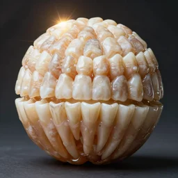 a sphere made out of human teeth