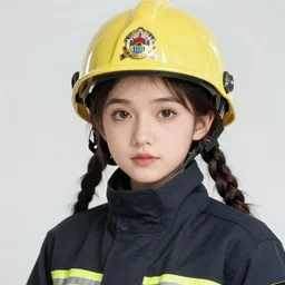 portrait Anime elven firefighter girl, cute-fine-face, pretty face, realistic shaded Perfect face, fine details. Anime. realistic shaded lighting by Ilya Kuvshinov Giuseppe Dangelico Pino and Michael Garmash and Rob Rey, IAMAG premiere, aaaa achievement collection, elegant, fabulous, eyes open in wonder