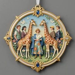 beautiful decorative ornament with spirit giraffes, decorative design, classical ornament, bilateral symmetry, symmetrical, highly detailed, stanley artgerm lau, wlop, rossdraws, james jean, andrei riabovitchev, marc simonetti, yoshitaka amano,