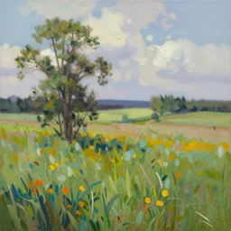 a beautiful landscape by bob ross