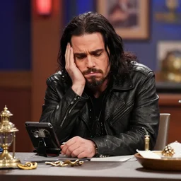 satan looking disappointed at the valuation of his item at the antiques roadshow