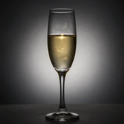 complete darkness. backlit champagne glass. barely visible. one small golden light source. canon
