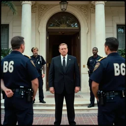 a photograph of fbi agents visiting mar - a - lago, cinematic, volumetric lighting, f 8 aperture, cinematic eastman 5 3 8 4 film, photorealistic by greg rutkowski, by stanley artgerm, by alphonse mucha
