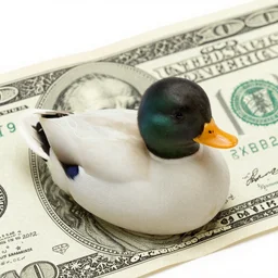 duck portrain on hundred dollar bill
