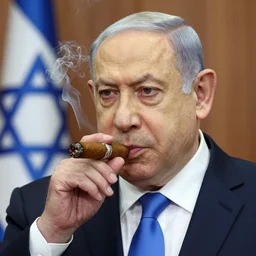 netanyahu smoking a cuban cigar