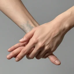 extremely detailed and anatomically accurate photograph by roger deakins of a woman's hands, folded. designed to help art students learn how to depict human hands correctly