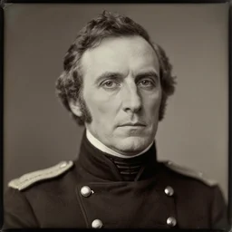 a close up facial portrait of a paul giamatti portraying united states president zachary taylor!, military uniform, 1 8 4 8, a photograph by john fulton folinsbee, trending on pinterest, american romanticism, creative commons attribution, ambrotype, associated press photo, detailed