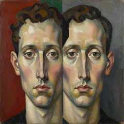 extreme closeup portrait by umberto boccioni wojciech siudmak giacomo balla william blake, symmetrical, oil on canvas