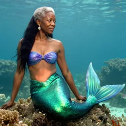 Morgan Freeman as a mermaid