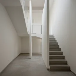 photo of randomly connected corridors, stairs and rooms