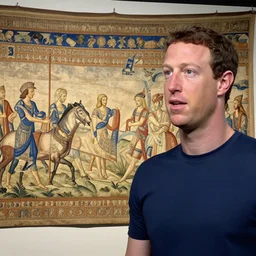 a scene from the bayeux tapestry with mark zuckerberg