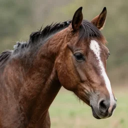 an ant hugging a horse