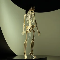 fluid mechanical bone structure, woman standing, by zaha hadid - n 4