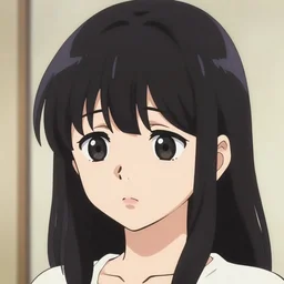 portrait of manga cute young girl with worried expression, sorrow in sumi e by yoji shinkawa, shikinami asuka langley, johfra bosschart, black and white, hyper detailed