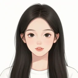 full headshot portrait of a girl with long black hair, drawn by WLOP, by Avetetsuya Studios, attractive character, colored sketch anime manga panel, trending on Artstation
