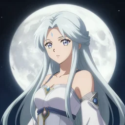 An anime portrait of Ssunbiki as a moon goddess from Skyrim, by Stanley Artgerm Lau, WLOP, Rossdraws, James Jean, Andrei Riabovitchev, Marc Simonetti, and Sakimichan, trending on artstation
