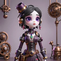 Lofi Goth BioShock Steampunk portrait Pixar style by Tristan Eaton Stanley Artgerm and Tom Bagshaw
