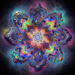 acrylics blob voronoi engine laboratory 3 d volume kaleidoscope mandala fractal chakra digital multicolor stylized concept substance liquid nebula stone, by josan gonzales and dan mumford depth fog overlay multiply photoshop layer