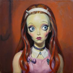 a beautiful painting zombie barbie japan sadako, by salvador dali realistic oil painting