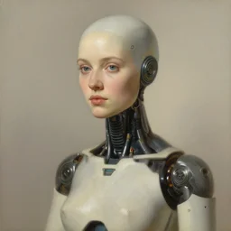a portrait of a female android by george caleb bingham