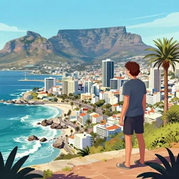 Cape Town, designed by Greg Rutkowski. Trending on Artstation