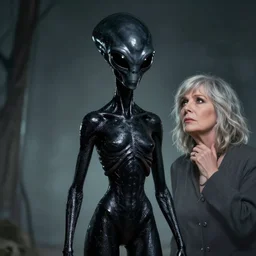 black alien, 8 k, hdr, great light, by greg rutkowski and annie leibowitz