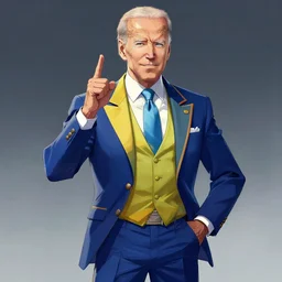biden as jojos bizzare adventure character, anime, concept art, featured on artstation