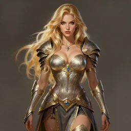 A sexy blonde warrior, beautiful and realistic face, illustration, full body, in the style of Fernando Juarez, epic, fantasy, intricate, elegant, amazing detail, digital painting, artstation, concept art, smooth, sharp focus, illustration