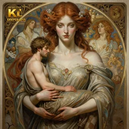 giantess woman holding a small man, intricate, highly detailed, digital painting, artstation, concept art, smooth, sharp focus, illustration, unreal engine 5, 8 k, art by artgerm and greg rutkowski and alphonse mucha