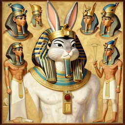 egyptian detailed portrait of big chungus bugs bunny by rudolf ernst, john frederick lewis, jean - leon gerome, rudolf weisse, david roberts, charles theodore frere, alfred dehodencq, orientalism