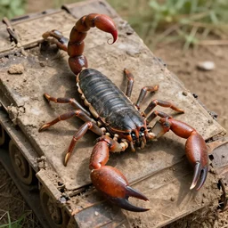 a tank with a scorpion tail