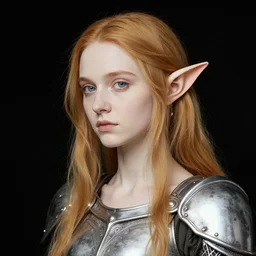 grimes with elf ears, beautiful female warrior, by ernst haeckel, masterpiece