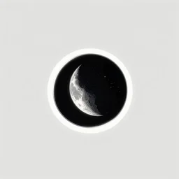 minimalist design, simple, beautiful, vector based, circle in the middle, flag of moon