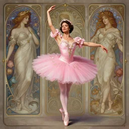 photography of samuel l jackson in a pink ballerina outfit, fulll body shot, deep focus, d & d and mtg, fantasy, intricate, elegant, highly detailed, digital painting, artstation, concept art, matte, sharp focus, illustration, hearthstone, art by artgerm and greg rutkowski and alphonse mucha