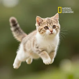 photo of flying kittens, award - winning photograph, national geographic, perfect lighting