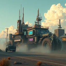🚚, style artstation, style greg rutkowsk, ciberpunk, comic art book, biopunk, octane render, unreal engine 6, epic game graphics