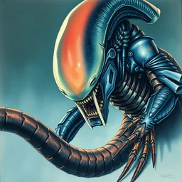 xenomorph. highly detailed, digital painting, watercolor, soviet realism, engraving, artstation, concept art, smooth, sharp focus, vivid grunge, manga, illustration, unreal engine 5, 8 k, art by bilibin and kuvshinov and malevich and mucha