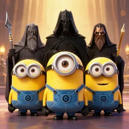 the minions from despicable me as sith lords