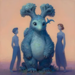 adorable arboreal delight, by gediminas pranckevicius and zdzislaw beksinski and tiffany bozic, cold hues, warm tone gradient background, concept art, beautiful composition, digital painting