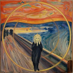 the nine circles of hell, painted by edvard munch