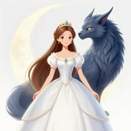 portrait of princess of the dreamlands and moon beast, beautiful! coherent! by brom, deep colors, strong lines, rule of thirds
