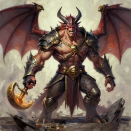 not messy painting of dr. mundo as dragonslayer from league of legends by greg rutkowski trending on artstation - n 3