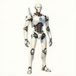 a watercolor painting full body character portrait of a humanoid machine mutant in the style of moebius in the style of leonard boyarsky trending on artstation deviantart pinterest detailed photorealistic highlights and shadow hd 8 k post - processing high resolution