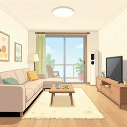 beautiful apartment interior, in the style of dan decarlo, archie comics