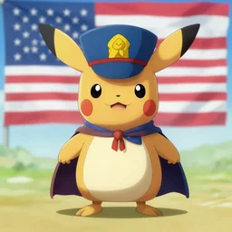 the pokemon bidoof as the president of the usa, digital art, high quality