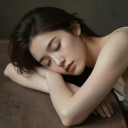 napping girl