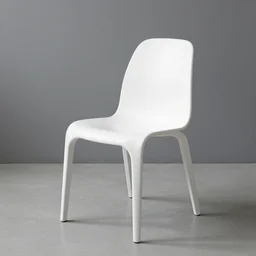 a white chair by Werner panton