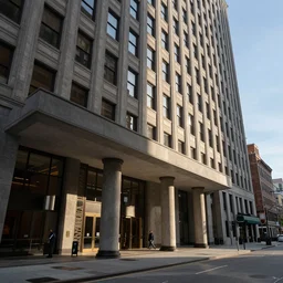 “the lobby of a class a downtown office building”